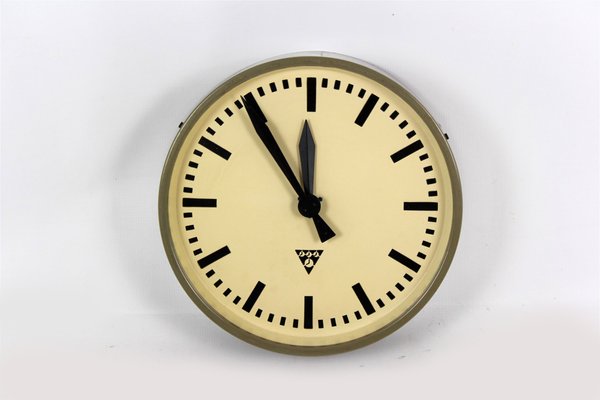 Railway Clock From Pragotron 1960s For At Pamono Railway Clock From Pragotron 1960s