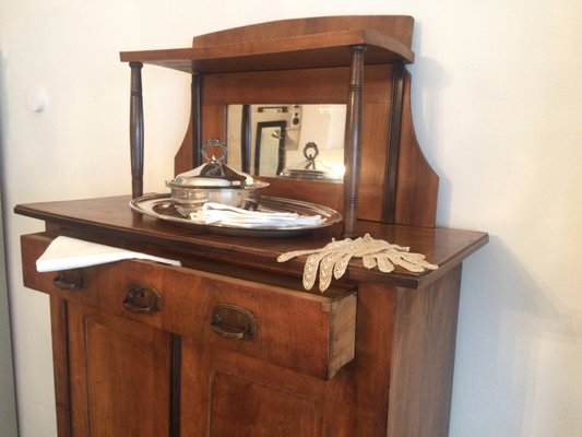 Antique German Cabinet With Mirror For Sale At Pamono