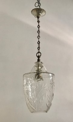 lampara colgante vintage de cristal