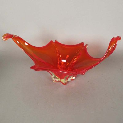 Large Red Murano Glass Bowl, 1950s for sale at Pamono