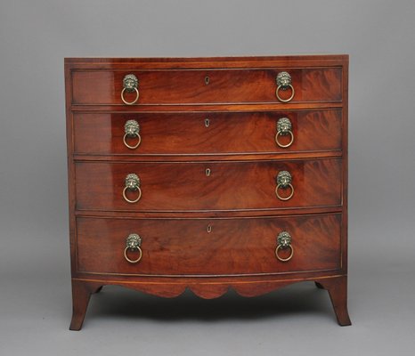 Mahogany Bow Front Dresser 1800s