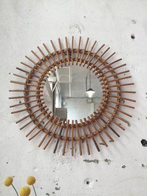 Vintage French Sunburst Mirror 1960s