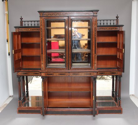 Antique Aesthetic Movement Display Cabinet by James Lamb