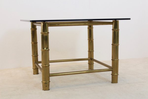 Faux Bamboo Brass Side Table, 1960s for sale at Pamono
