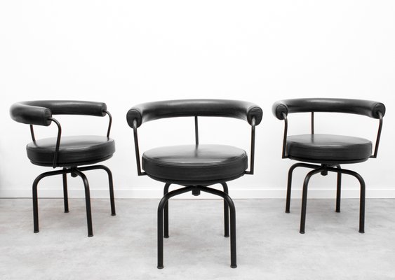 Lc7 Swivel Chairs By Charlotte Perriand Le Corbusier For Cassina 1970s Set Of 6