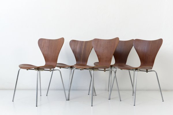 椅子 Arne Jacobsen 3170 Teak FRITZ HANSEN Model 3107 Stacking Chair in Teak by Arne Jacobsen for Fritz