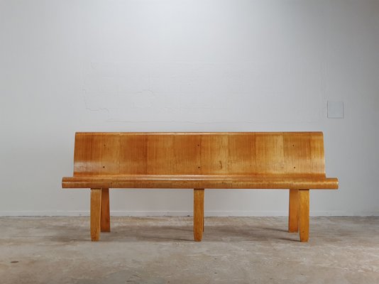 Large Plywood Bench 1950s For Sale At Pamono