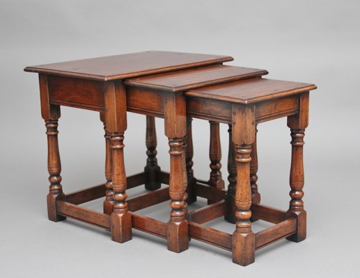 Mid Century Cherry Wood Nesting Tables For Sale At Pamono