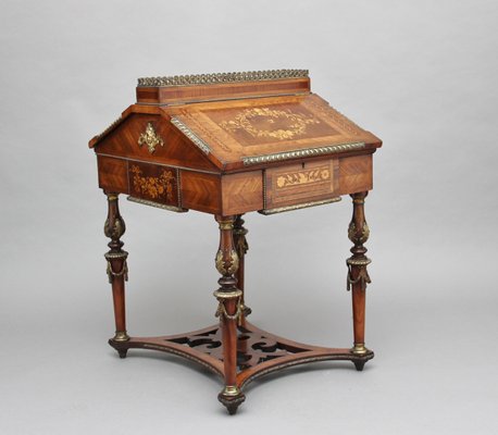 19th Century Kingwood Ormolu Mounted Partners Desk For Sale At