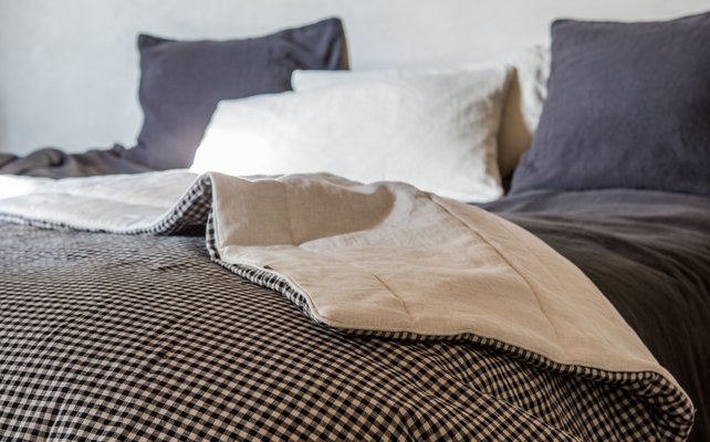 Coperta Di Lino A Quadri Di Once Milano In Vendita Su Pamono
