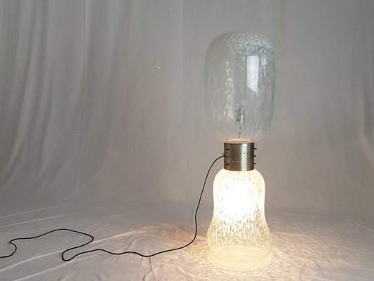 Lampe En Verre Murano Clair Blanc Italie 1960s En Vente Sur Pamono