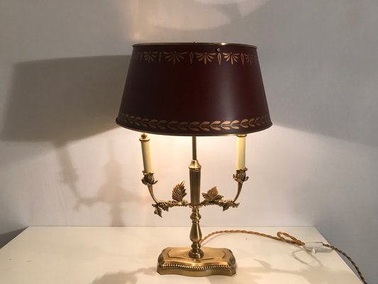 lampara de mesa vintage de bronce