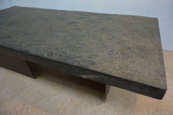 Mid Century Modern Brutalist Shale Rock Coffee Table For Sale At