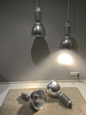 Large Industrial Factory Lamp by Charles Keller for Zumtobel, 1980s for sale at Pamono