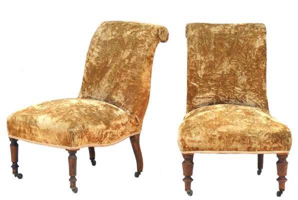 Antique French Slipper Chairs Set Of 2 For At Pamono Antique French Slipper Chairs Set Of 2