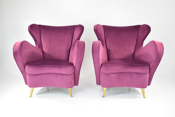 Poltrone Vintage Di Isa Bergamo Italia Anni 50 Set Di 2 In Vendita Su Pamono