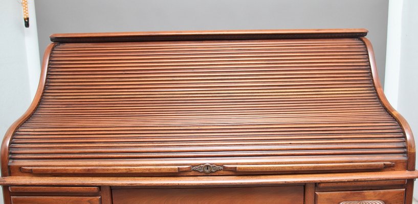 Antique Walnut Roll Top Desk 1910s