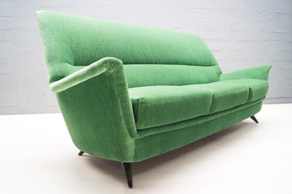 Italian Green Sofa 1950s
