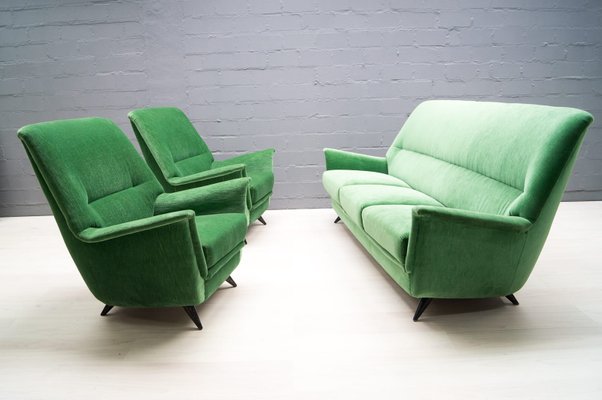 Italian Green Sofa 1950s for sale at Pamono