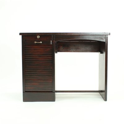 Oak Writing Desk With Roll Cabinet 1930s For Sale At Pamono