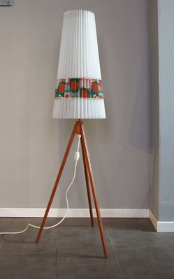 teak tripod floor lamp