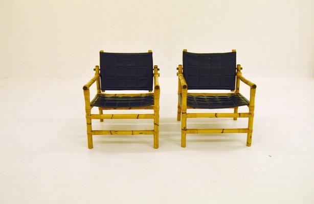 Bamboo And Rattan Safari Chairs From Ikea 1960s Set Of 2 For Sale At Pamono