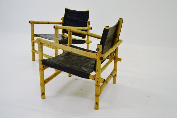 Bamboo And Rattan Safari Chairs From Ikea 1960s Set Of 2 For Sale At Pamono