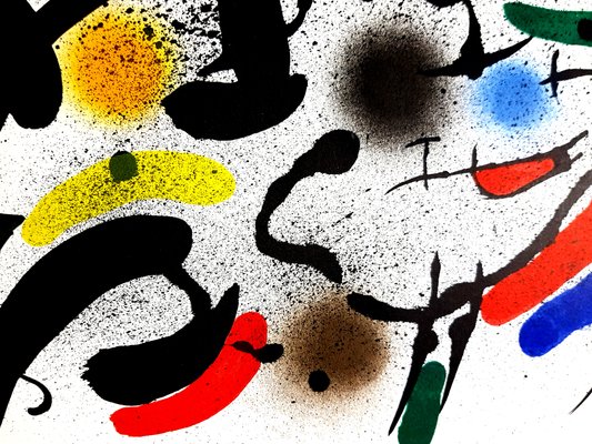 Abstract Lithograph By Joan Miro 1981 For Sale At Pamono