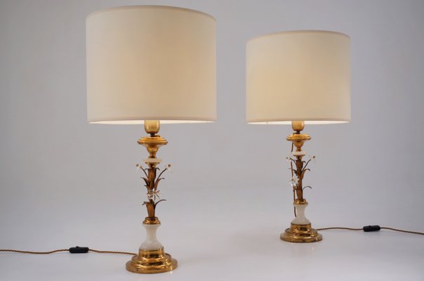 Floine Tole Gilt Table Lamps From Banci Firenze 1950s Set Of 2 Floine Tole Gilt Table Lamps From Banci Firenze 1950s Set Of 2