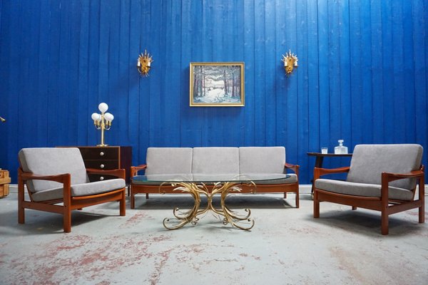 Mid Century Modern Danish Living Room Set 1960s
