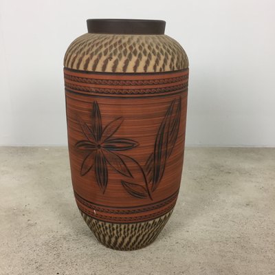 Vintage Ceramic Pottery Floor Vase From Decora 1960s For Sale At
