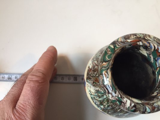French Micro Mosaic Ceramic Vase by Jean Gerbino for French Micro Mosaic Ceramic Vase by Jean Gerbino for