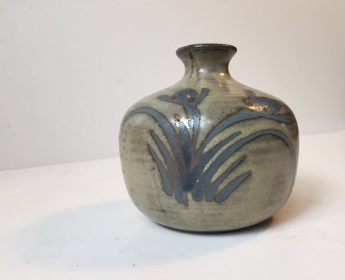 Vintage Vase BeigeBrown Ceramic 50s Retro Mid Century Danish Design