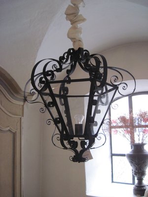 French Lantern Lamp In Iron Gl 1940s For At Pamono French Lantern Lamp In Iron Gl