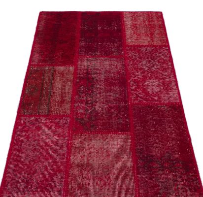 Roter Patchwork Teppich 1960er Bei Pamono Kaufen