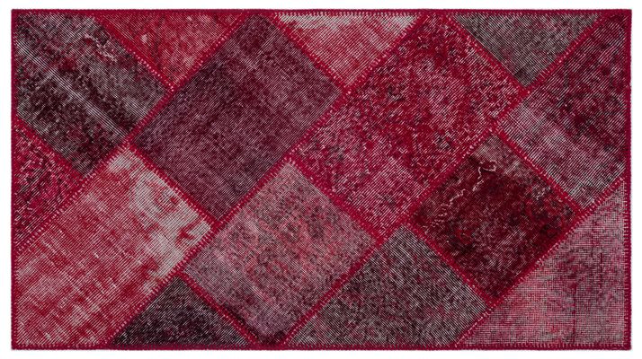 Roter Patchwork Teppich 1960er Bei Pamono Kaufen