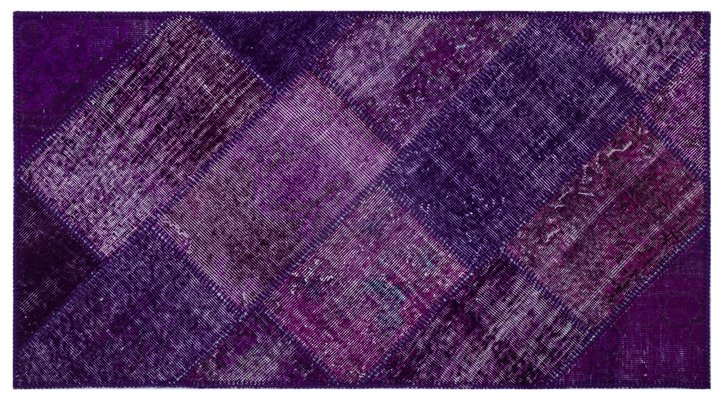 Violetter Patchwork Teppich 1960er Bei Pamono Kaufen