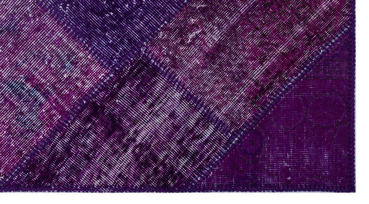 Violetter Patchwork Teppich 1960er Bei Pamono Kaufen