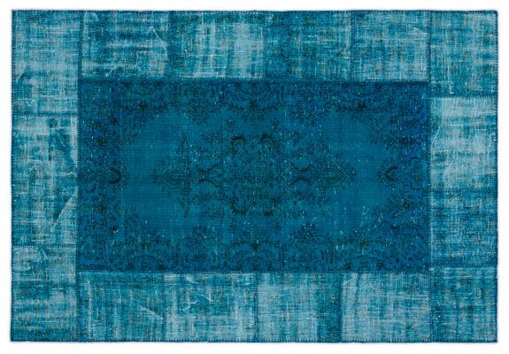 Turkiser Patchwork Teppich 1960er Bei Pamono Kaufen