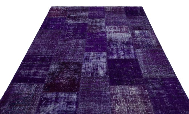 Violetter Patchwork Teppich 1960er Bei Pamono Kaufen