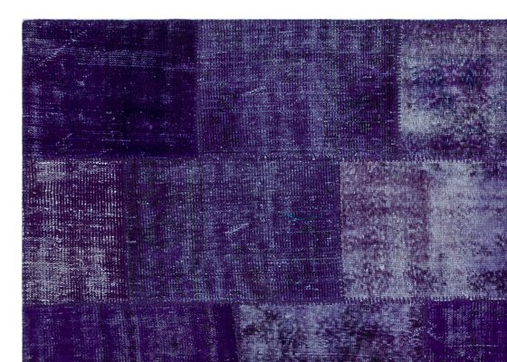 Violetter Patchwork Teppich 1960er Bei Pamono Kaufen