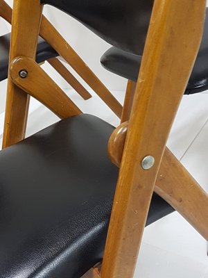 Et 4 Chaises Scandinaves Skaï1960sSet De Pliantes En Teck 7gyb6f