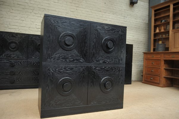 Brutalist Oak Modular Bar Cabinets 1970s Set Of 4 For At Pamono Brutalist Oak Modular Bar Cabinets 1970s Set Of 4 1