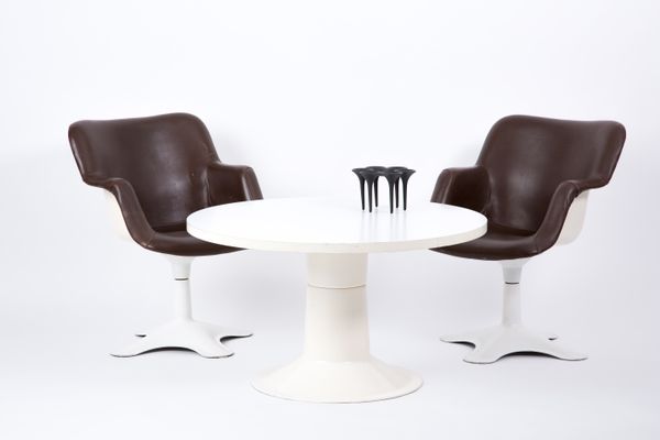 Vintage Dining Table 2 Chairs By Yrjo Kukkapuro For Haimi Vintage Dining Table 2 Chairs By Yrjo Kukkapuro For Haimi