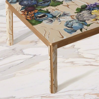 Model 1 Funeral 2 Faces Hand Painted Coffee Table By Atelier Miru