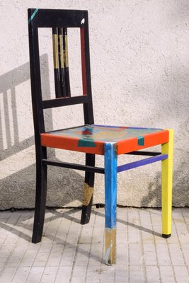 Vintage Hand Painted Chair For Sale At Pamono