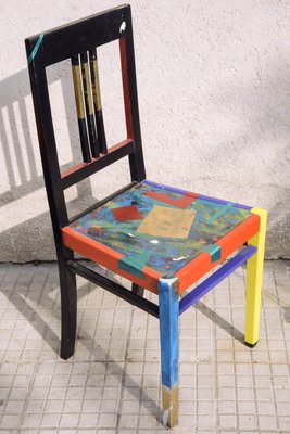 Vintage Hand Painted Chair For Sale At Pamono
