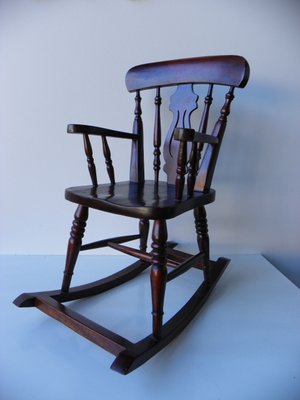 Small Vintage Wooden Rocking Chair For At Pamono Small Vintage Wooden Rocking Chair 2