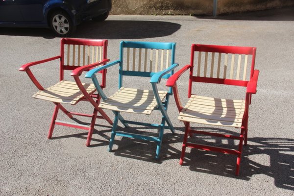 coloured folding chairs