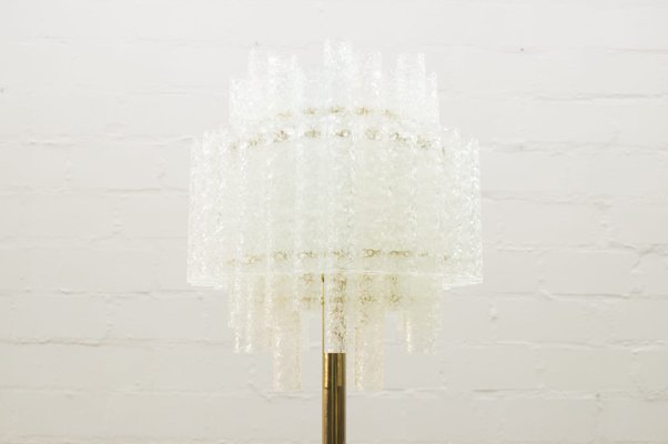 gold and glass floor lamp